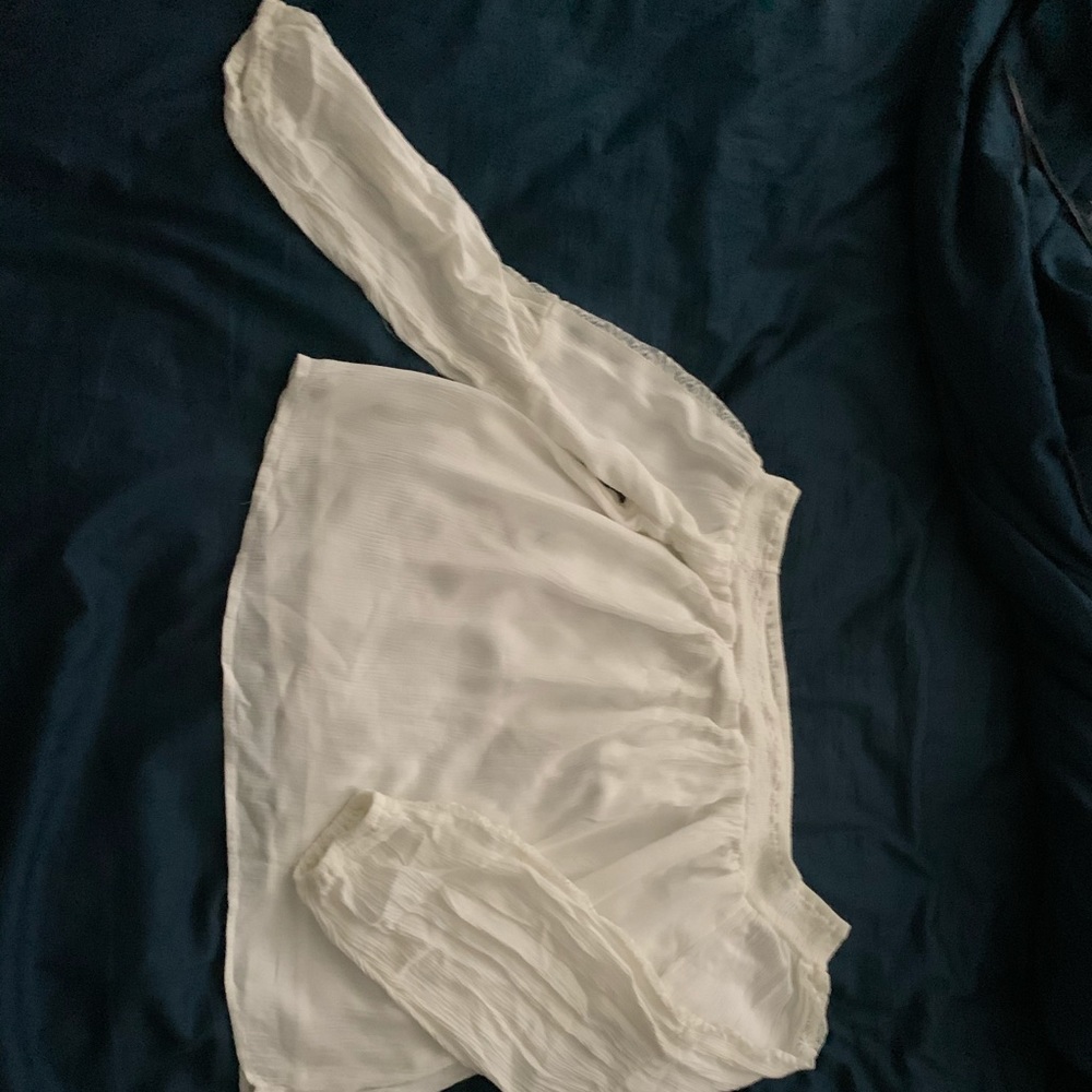 Off the shoulder white blouse